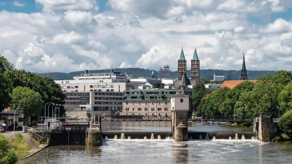 Stadtschleuse an der Fulda