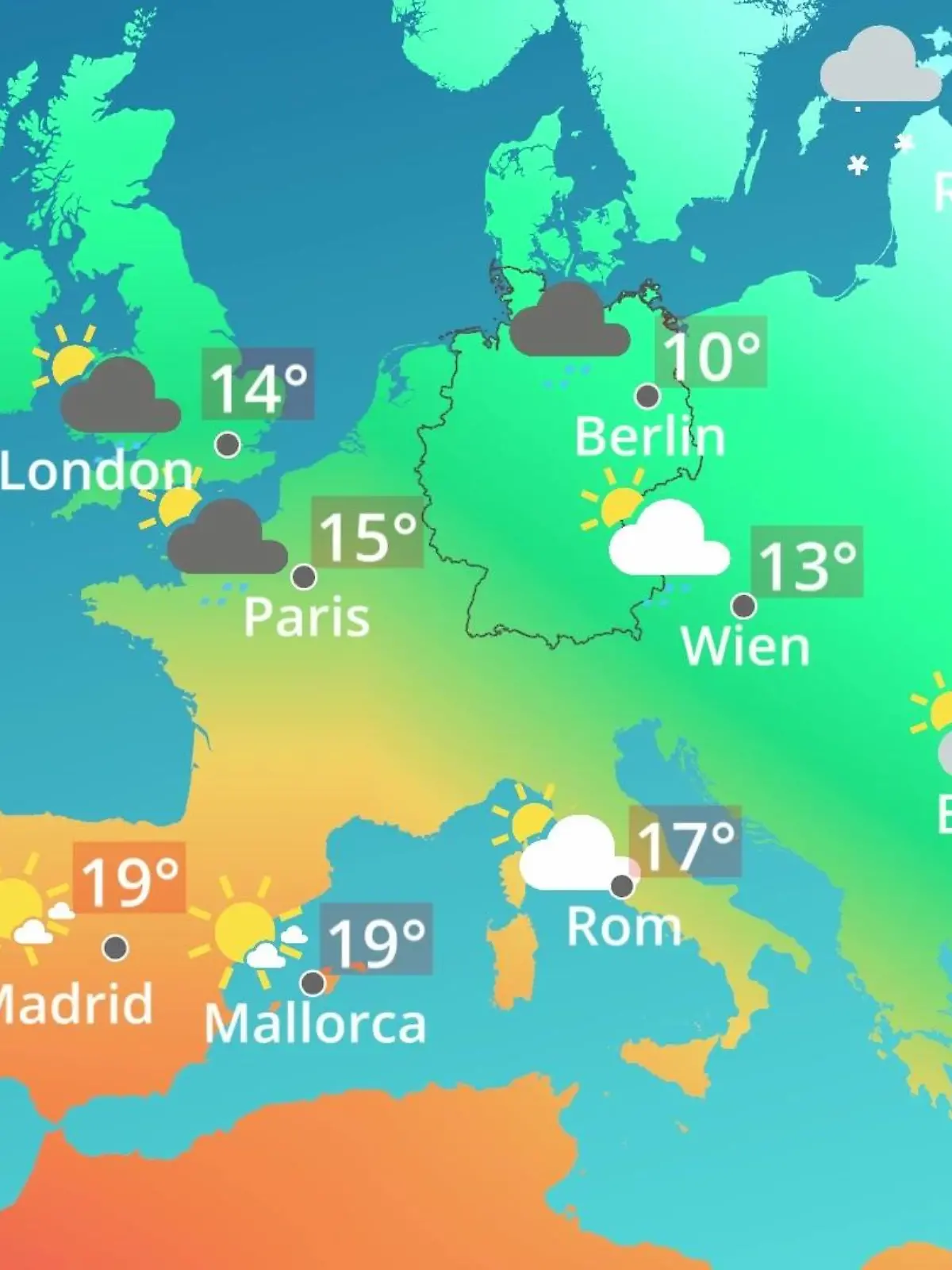 Bild zu: "Europa: Wie wird das Wetter?"
