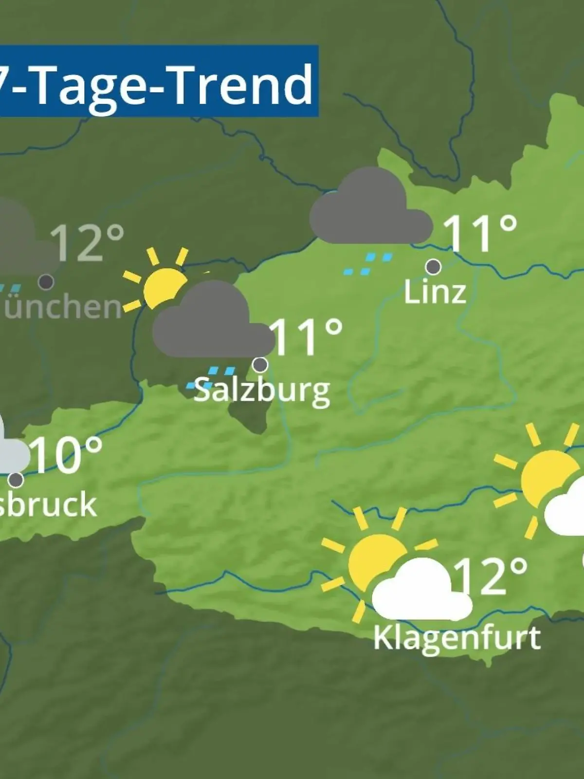 Bild zu: "Österreich: Wie wird das Wetter?"