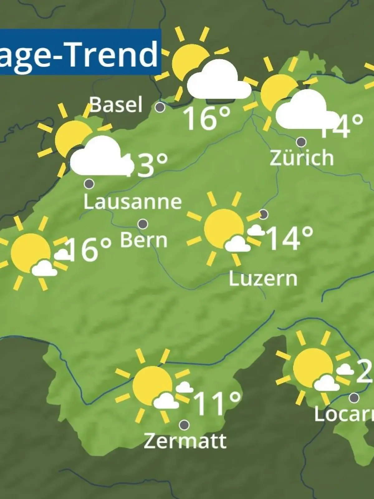 Bild zu: "Schweiz: Wie wird das Wetter?"