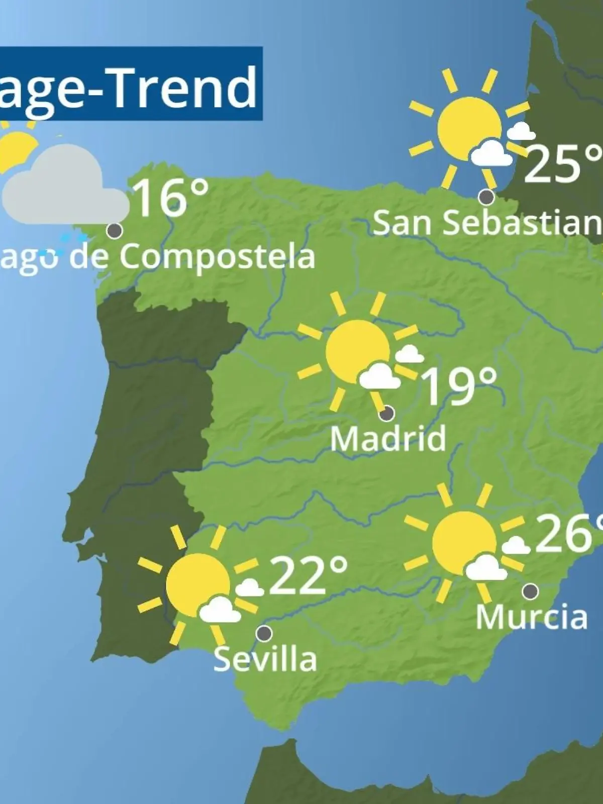 Bild zu: "Spanien: Wie wird das Wetter?"
