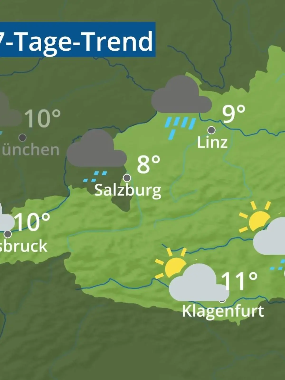 Bild zu: "Österreich: Wie wird das Wetter?"