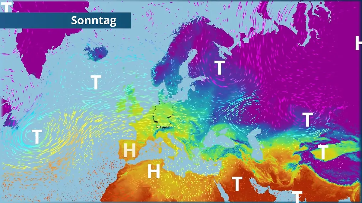 Nächste Woche 20 Grad - Frühlingswärme kommt nach Deutschland Der Strömungsfilm für Europa für 5 Tage