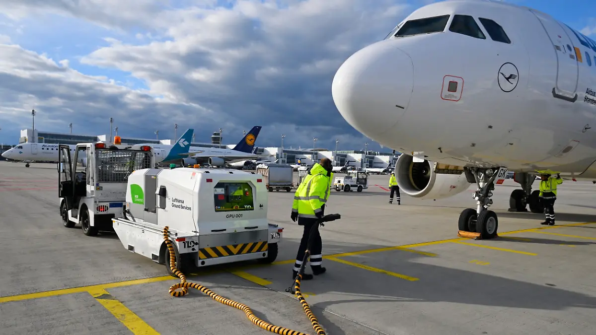 Ein Lufthansa-Flugzeug in München
