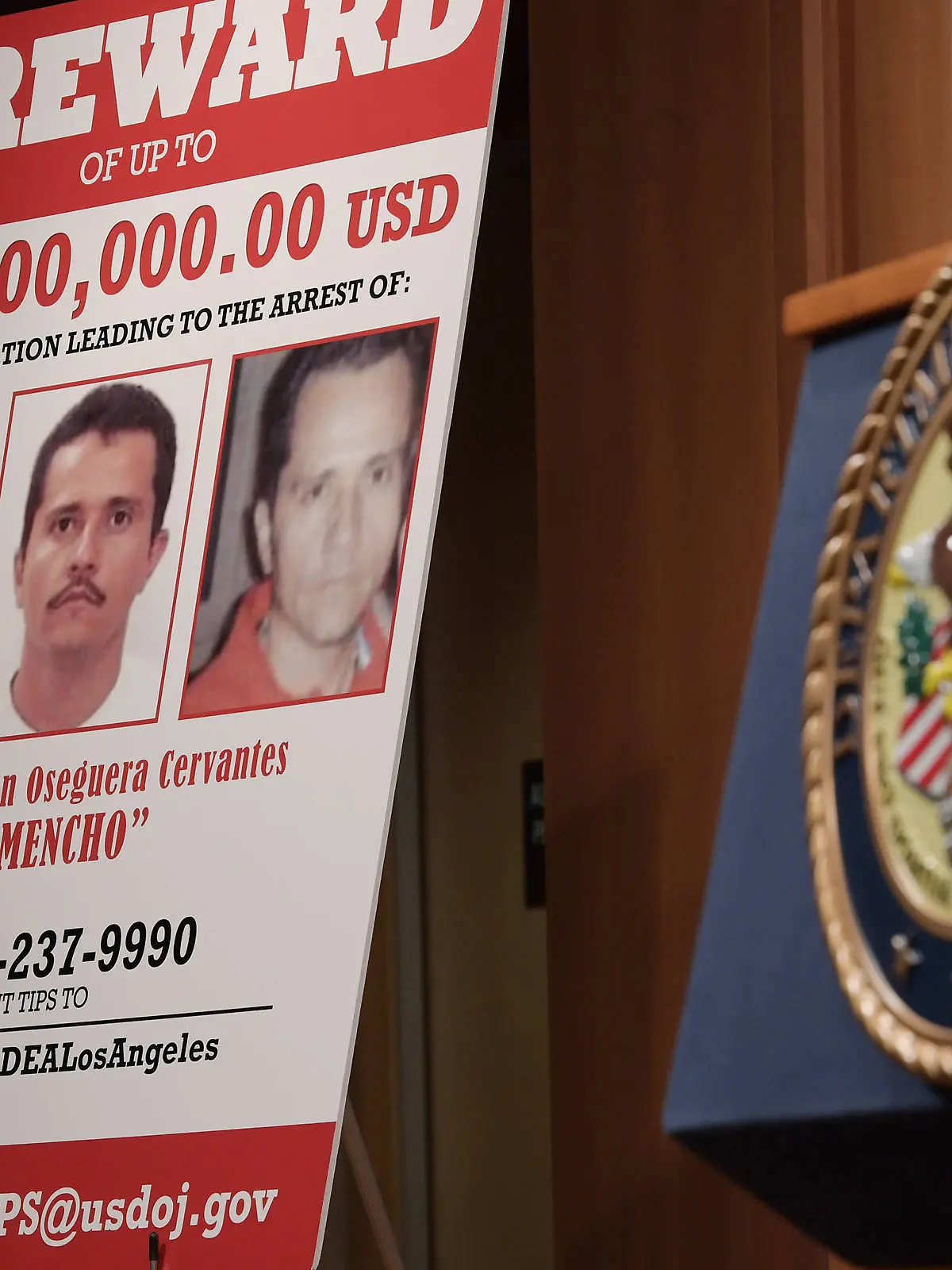 81016196. Washington, 16 Oct 2018 Notimex-Lenin Nolly.- Estados Unidos aumento hoy a 10 millones de dolares la recompensa por informacion que conduzca a la captura de Nemesio RubÃ n Oceguera Cervantes El Mencho, presunto lider del Cartel Jalisco Nueva Generacion. NOTIMEX/FOTO/LENIN NOLLY/COR/CLJ/ WASHINGTON WASHINGTON ESTADOS UNIDOS EDITORIAL USE ONLY Copyright: xx NTX02000000 CORTESÃAx notimexpix815547