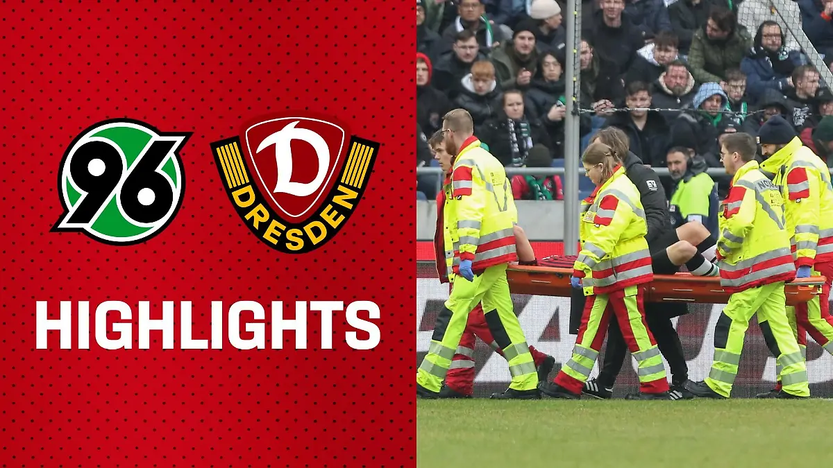 Schock für 96: Tomiak vom Platz getragen