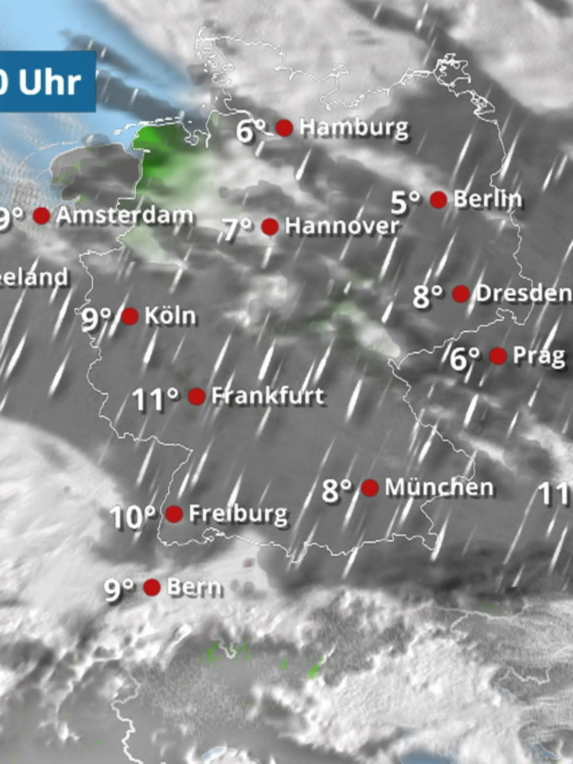 Bild zu: "Der Regen- und Wolkenfilm für die kommenden 48 Stunden"