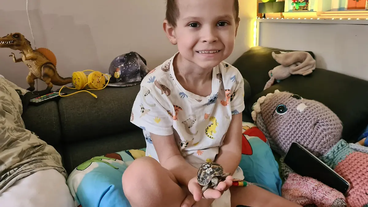 Livian und seine geliebten Schildkröten.