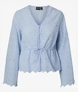 Hellblaue Bluse von Pieces