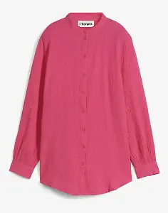 Longbluse aus luftigem Musselin