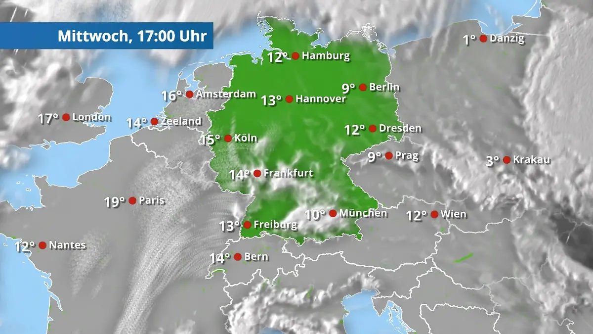 Hoch Heiko schickt die Wolken vorerst ins Abseits Der Regen- und Wolkenfilm für 48 Stunden
