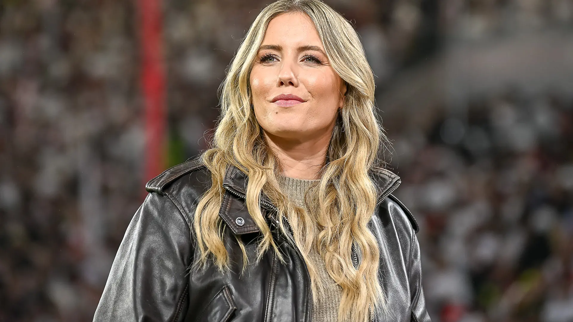 Laura Papendick (Deutsche Fernsehmoderatorin und Journalistin) bei Ihrem Einsatz fuer NITRO GER, SC Freiburg - FC Basel, Fussball, Europa League, 1. Spieltag, Saison 2025/2026, 24.09.2025 Foto: Eibner-Pressefoto/Thomas Hess