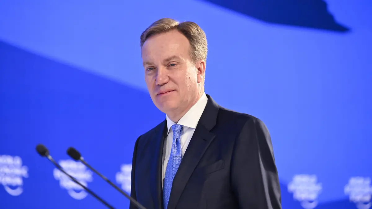 World Economic Forum Annual Meeting in Davos DAVOS, SWITZERLAND - JANUARY 20: World Economic Forum WEF President Borge Brende delivers a speech at the World Economic Forum Annual Meeting held in Davos, Switzerland on January 20, 2026. Harun Ozalp / Anadolu Davos Switzerland. Editorial use only. Please get in touch for any other usage. PUBLICATIONxNOTxINxTURxUSAxCANxUKxJPNxITAxFRAxAUSxESPxBELxKORxRSAxHKGxNZL Copyright: x2026xAnadoluxHarunxOzalpx