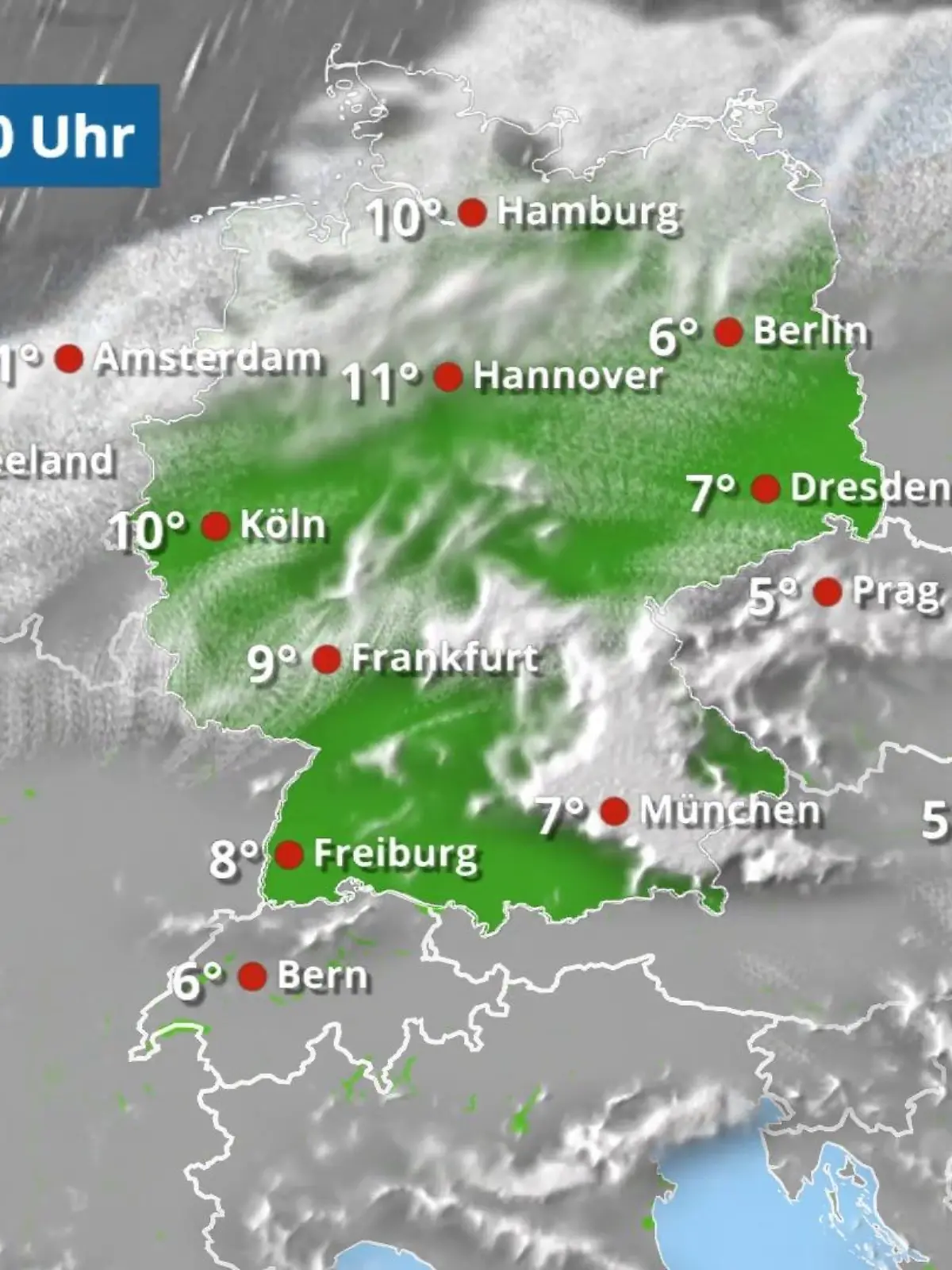 Bild zu: "Klare Nacht, nur Norden und Westen zunehmend wolkiger"