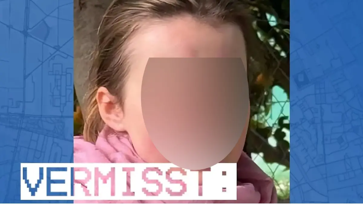 Mädchen in Vermisstenanzeige