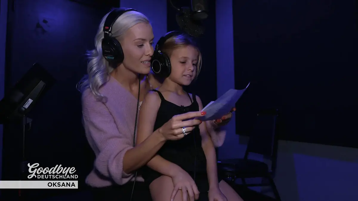 Oksana und Ariel im Tonstudio Aufnahme mit Gänsehaut