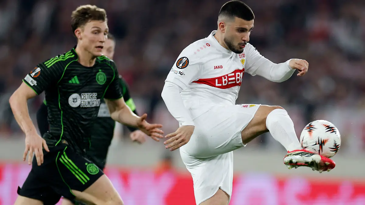 Soccer Football - UEFA Europa League - Play Off - Second Leg - VfB Stuttgart v Celtic - MHPArena, Stuttgart, Germany - February 26, 2026 VfB Stuttgart's Deniz Undav in action REUTERS/Heiko Becker