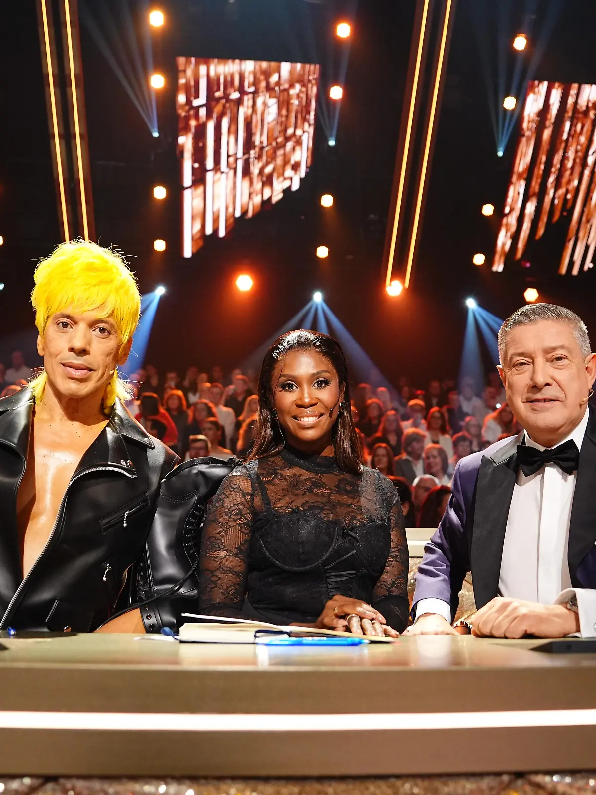 V.li.: Jorge González, Motsi Mabuse, Joachim Llambi