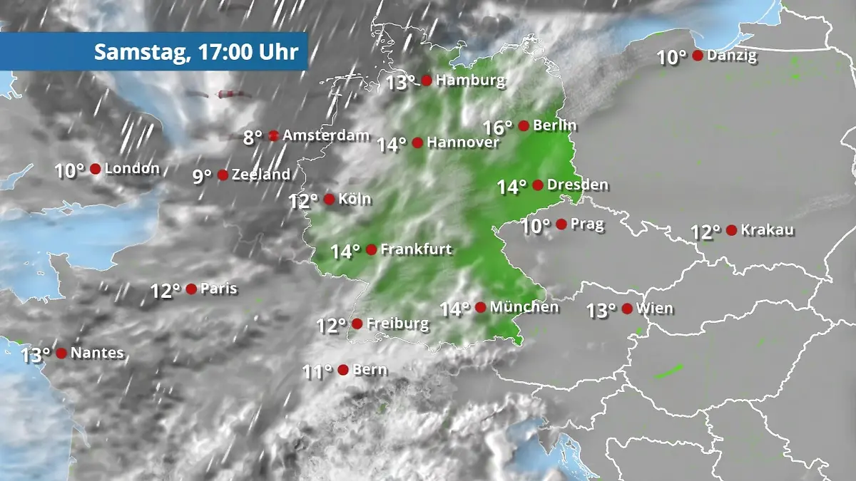 Prognose vom 28. Februar Der Regen- und Wolkenfilm für 48 Stunden