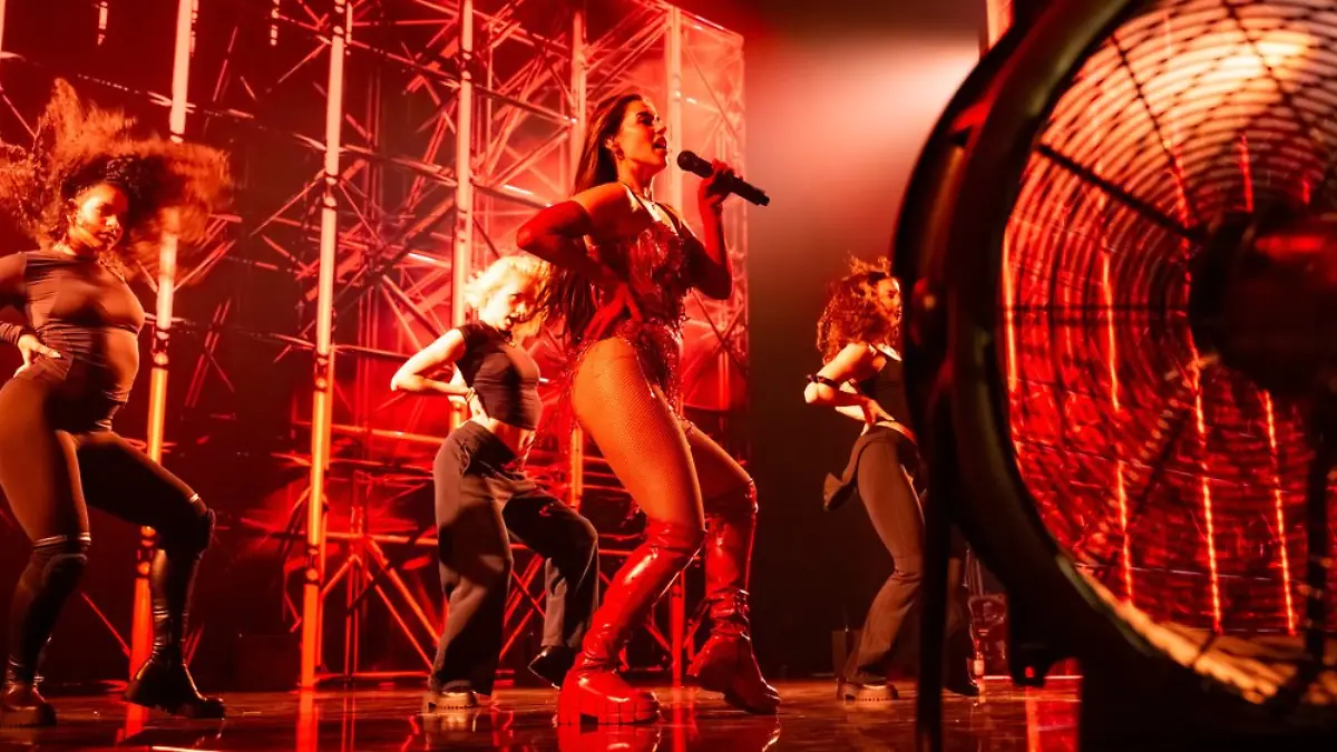 Sarah Engels bei den Proben zum ESC-Vorentscheid.