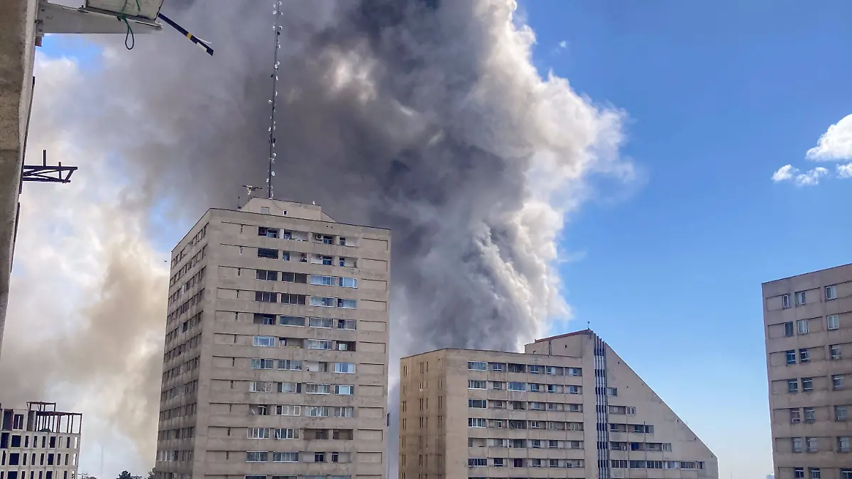 Plumes of smoke rise following reported explosions in Tehran on March 1, 2026, after Irans supreme leader, Ayatollah Ali Khamenei, was killed a day earlier in a large U.S. and Israeli attack, prompting a new wave of retaliatory missile strikes from Iran.//MIDDLEEASTIMAGES_MEI-IRN-Fr-EXITM-20260301-06/Credit:Fariba/MEI/SIPA/2603020847