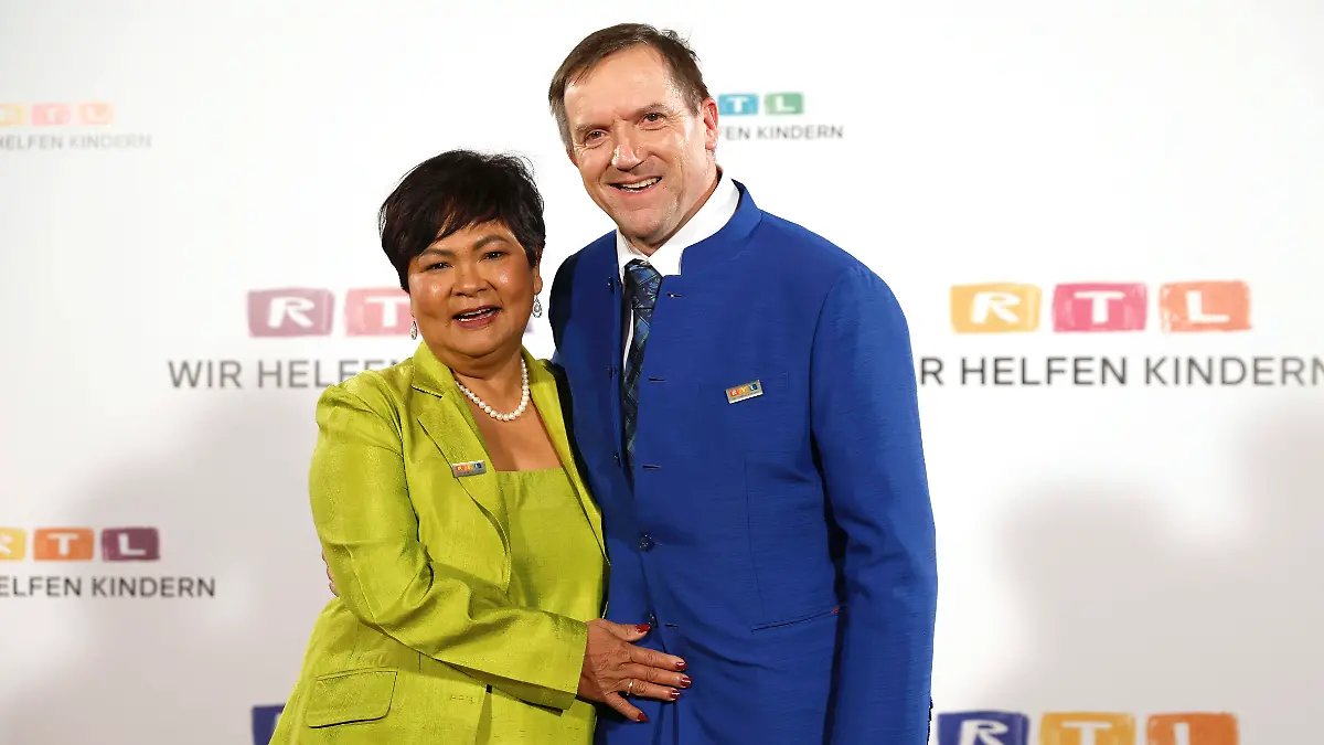 Narumol David und Josef Unterhuber beim 29. RTL-Spendenmarathon 2024. 