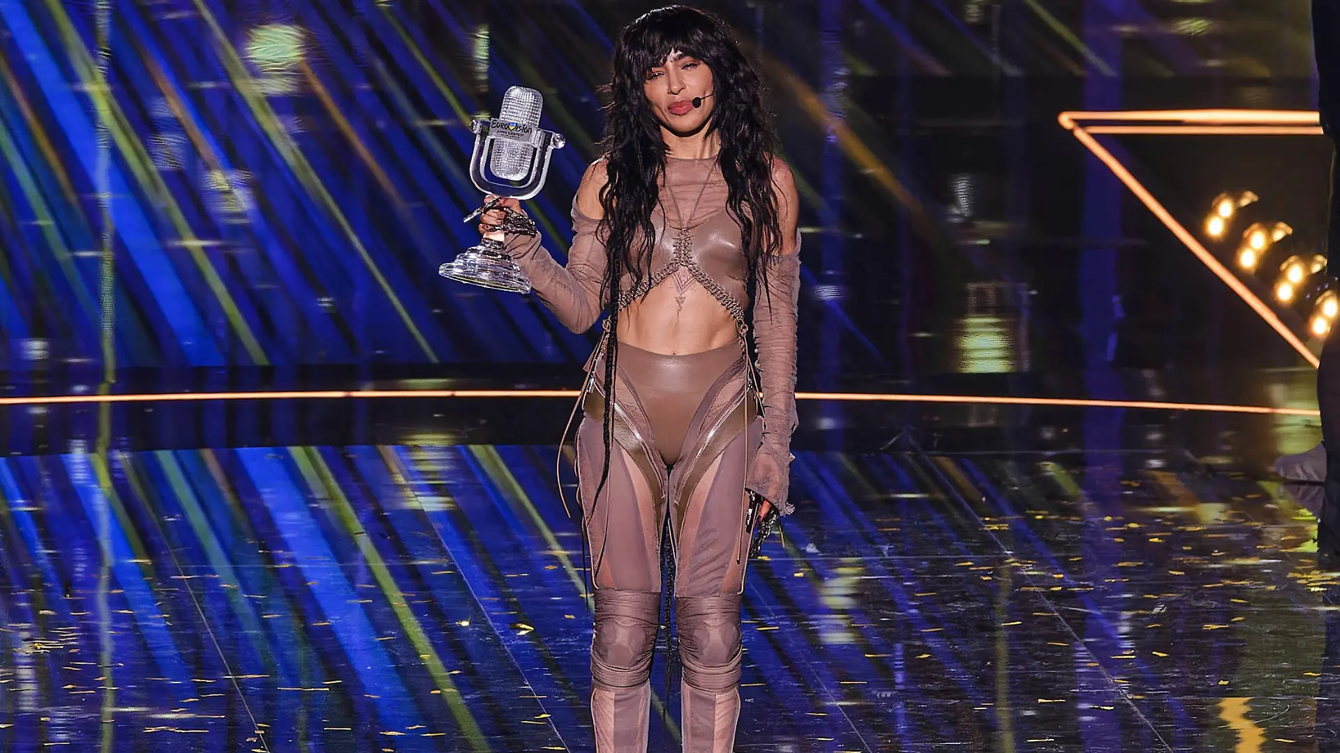 May 14, 2023, Liverpool, United Kingdom: May 13, 2023, Liverpool, United Kingdom: England: May 13, 2023, Liverpool, Merseyside, United Kingdom: Sweden's Loreen winner of the Eurovision Song Contest 2023 Grand Final at the Liverpool Arena with her song âTattoo. Loreen is only the second artist to win the Eurovision Song Contest twice, and the only female artist, following her victory in 2012 with Euphoria. .26 countries took part in the Grand Final of the worldâs largest live music event, hosted by EBU Member, BBC, on Saturday 13 May in Liverpool. .Credit Image: © Andy Von Pip/ZUMA Press Wire). .The winning song took the prize with 583 points, 57 points ahead of 2nd placed Finland, represented by Käärijä singing âCha, Cha, Chaâ. Third place went to Israel with Noa Kirel's ''Unicorn'' finishing with 362 points. ..Credit Image: © Andy Von Pip/ZUMA Press Wire) (Credit Image: © Andy Von Pip/ZUMA Press Wire)