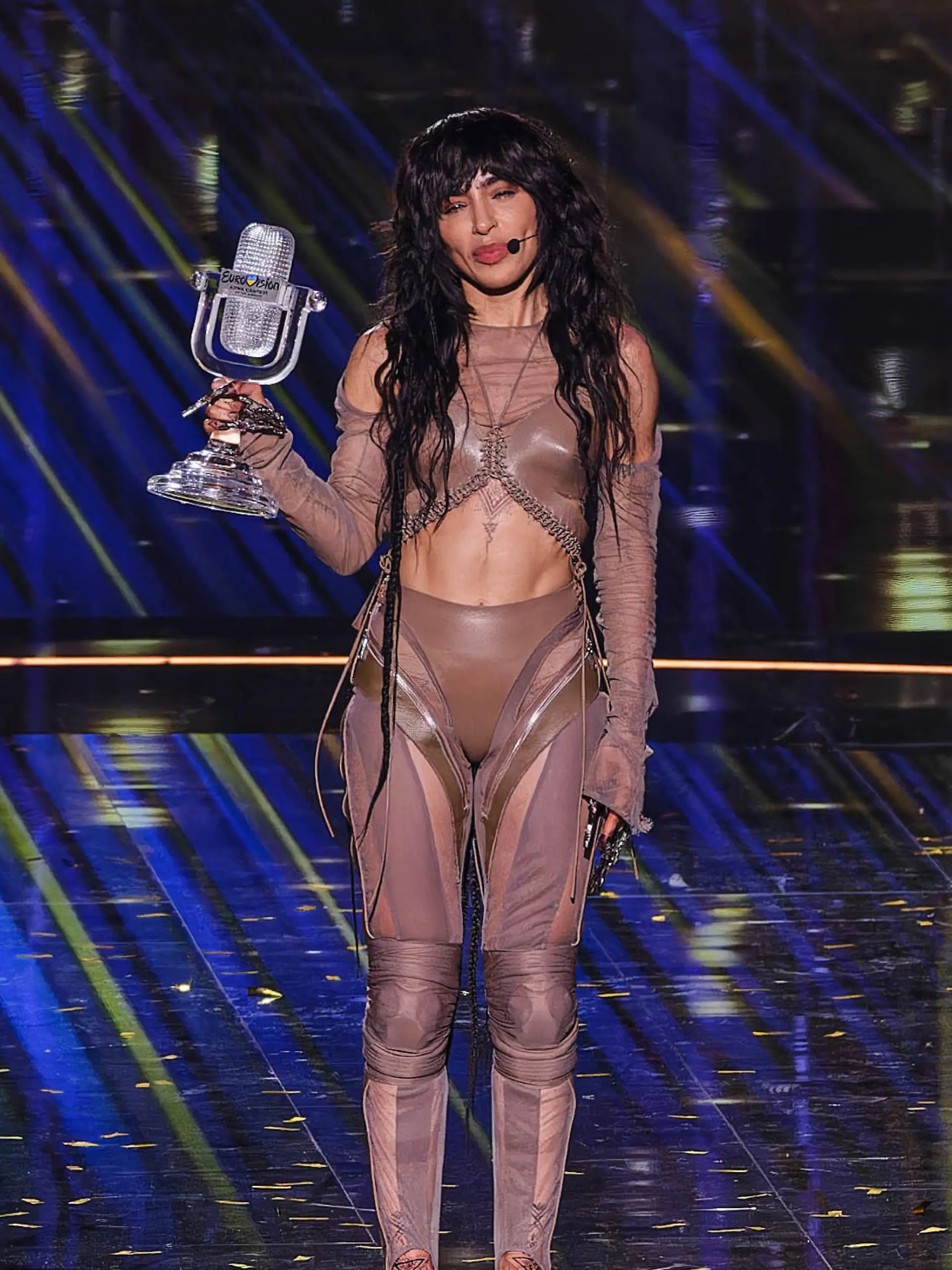 May 14, 2023, Liverpool, United Kingdom: May 13, 2023, Liverpool, United Kingdom: England: May 13, 2023, Liverpool, Merseyside, United Kingdom: Sweden's Loreen winner of the Eurovision Song Contest 2023 Grand Final at the Liverpool Arena with her song âTattoo. Loreen is only the second artist to win the Eurovision Song Contest twice, and the only female artist, following her victory in 2012 with Euphoria. .26 countries took part in the Grand Final of the worldâs largest live music event, hosted by EBU Member, BBC, on Saturday 13 May in Liverpool. .Credit Image: Â© Andy Von Pip/ZUMA Press Wire). .The winning song took the prize with 583 points, 57 points ahead of 2nd placed Finland, represented by KÃ¤Ã¤rijÃ¤ singing âCha, Cha, Chaâ. Third place went to Israel with Noa Kirel's ''Unicorn'' finishing with 362 points. ..Credit Image: Â© Andy Von Pip/ZUMA Press Wire) (Credit Image: © Andy Von Pip/ZUMA Press Wire)