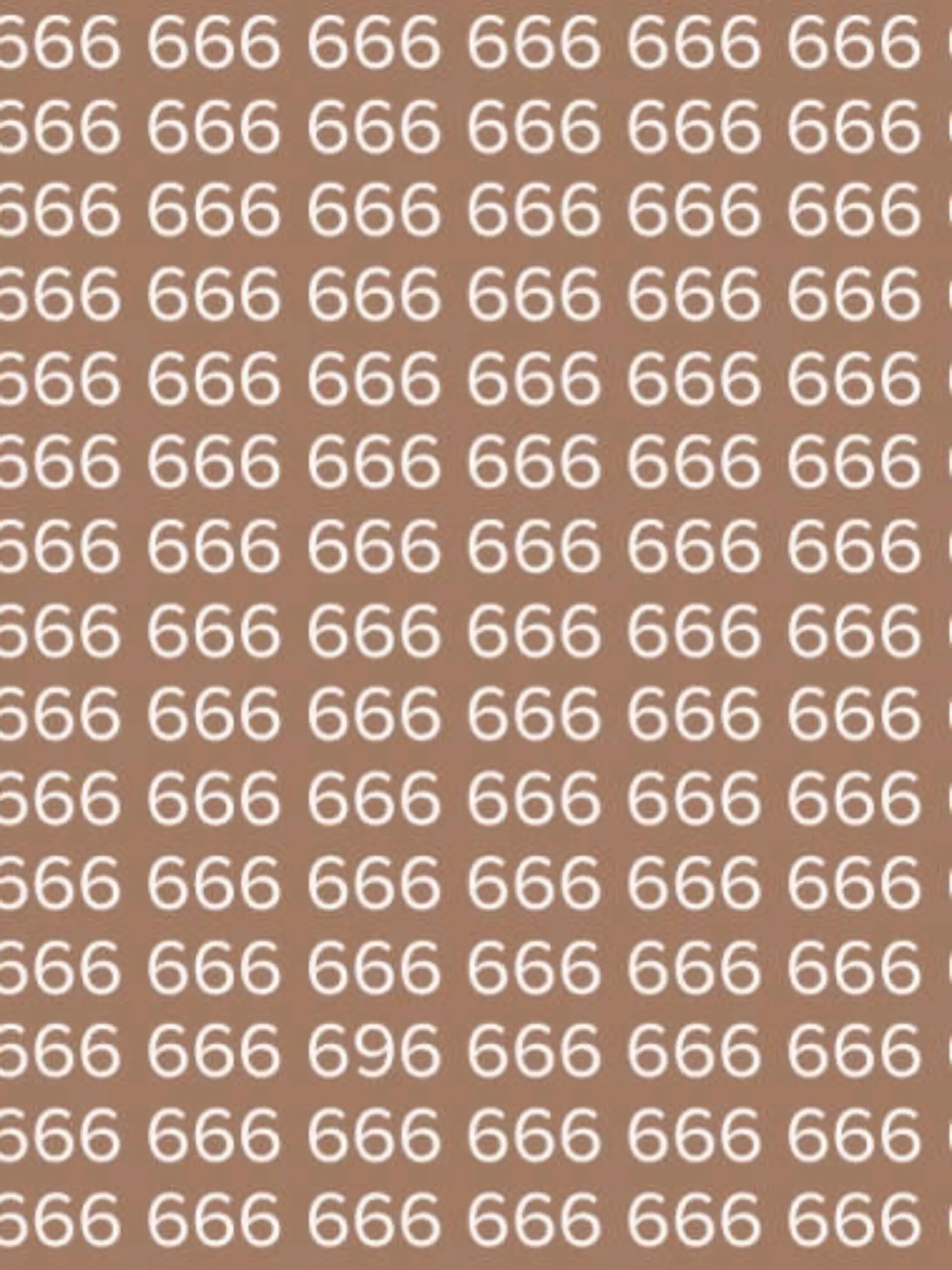 Kniffliges Suchbild. Finden Sie die Zahl 696?
