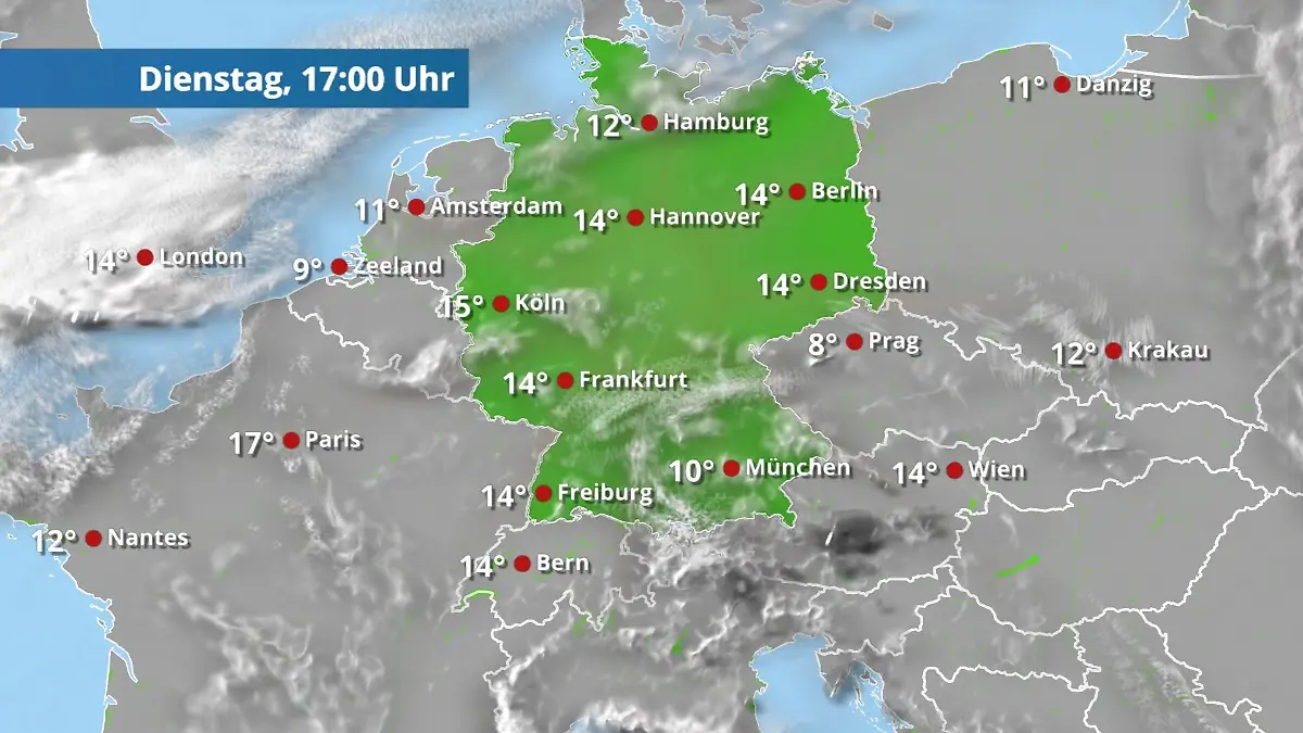 Prognose vom 3. März Der Regen- und Wolkenfilm für 48 Stunden