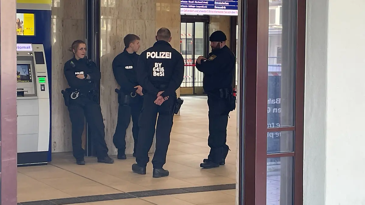 Polizeieinsatz am Augsburger Hauptbahnhof