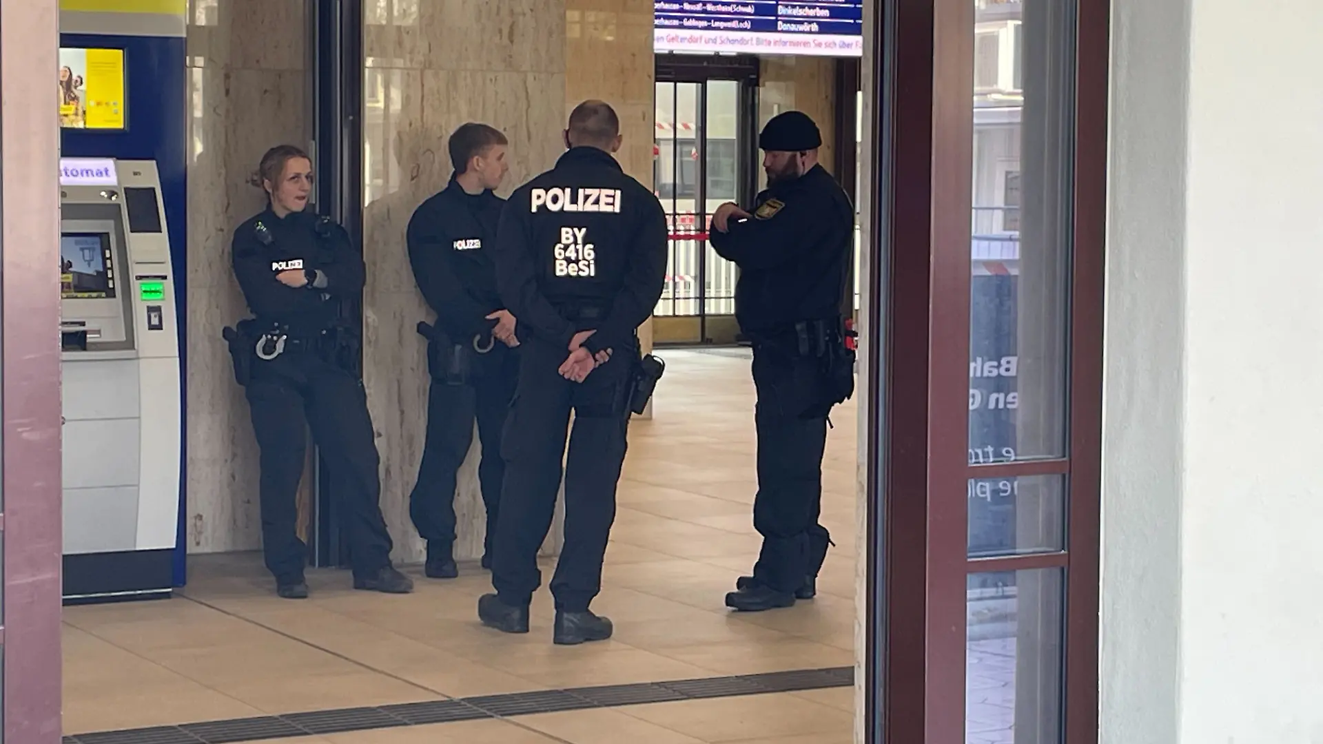 Polizeieinsatz am Augsburger Hauptbahnhof