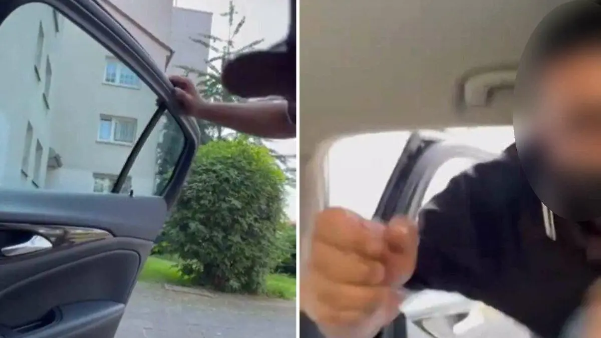 Der Uber-Fahrer versucht Kate aus dem Wagen zu holen.