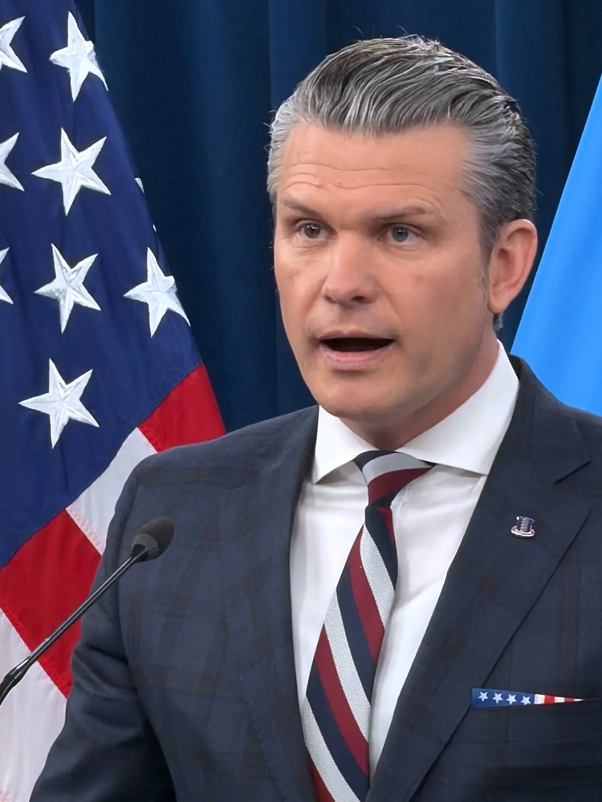 Defense Secretary Pete Hegseth speaks during a press briefing at the Pentagon, Wednesday, March 4, 2026, in Washington. (AP Photo/Konstantin Toropin)