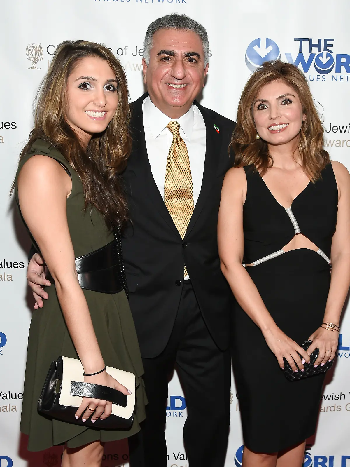 Reza Pahlavi mit Frau Yasmine Pahlavi und Tochter Iman Pahlavi