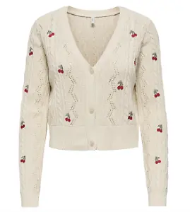 Strickjacke von Only mit Stickerei