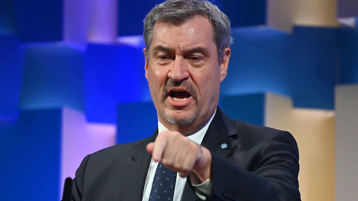 Eroeffnungsrede Markus SOEDER (Ministerpraesident Bayern und CSU Vorsitzender), Einzelbild,angeschnittenes Einzelmotiv,Portraet,Portrait,Porträt. ZDF Forum anlaesslich Internationale Handwerksmesse IHM Muenchen am 04.03.2026