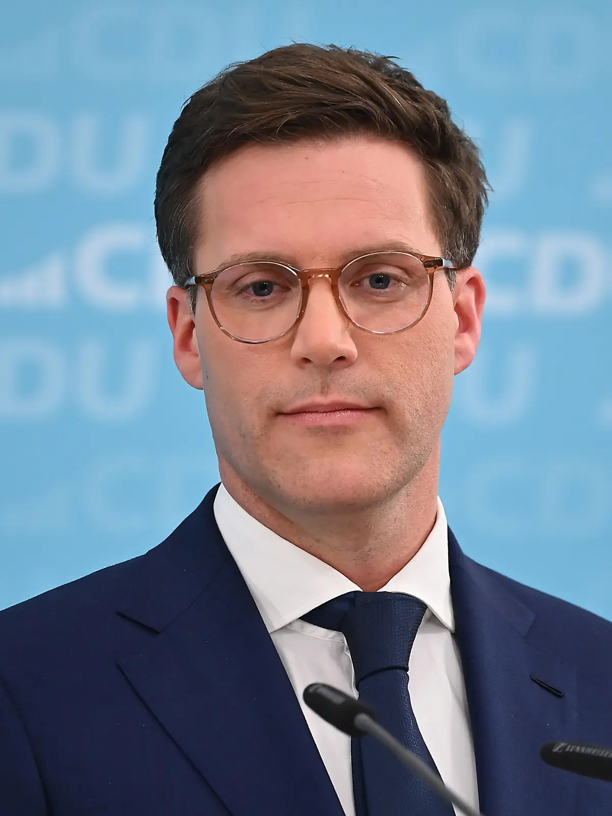 Pressekonferenz am 19.02. Manuel HAGEL (CDU Baden Wuerttemberg), Einzelbild,angeschnittenes Einzelmotiv,Portrait,Portraet. 38.Parteitag der Christlich Sozialen Union CDU am 20.und 21.02.2026 ,Messe Stuttgart.