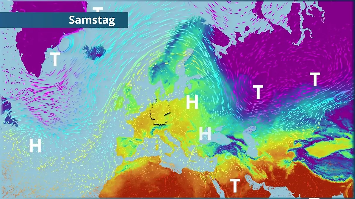 Prognose vom 6. März Der Strömungsfilm für Europa für 5 Tage