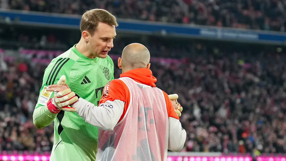 Fussball: Deutschland: 1. Bundesliga 2025/2026 - 25. Spieltag, 06.03.2026 - FC Bayern München vs. Borussia Mönchengladbach Allianz Arena, München Manuel Neuer 1, FC Bayern München *** Soccer Germany 1 Bundesliga 2025 2026 25 Matchday, 06 03 2026 FC Bayern Munich vs Borussia Mönchengladbach Allianz Arena, Munich Manuel Neuer 1, FC Bayern Munich Copyright: xValentinxDomgjonix