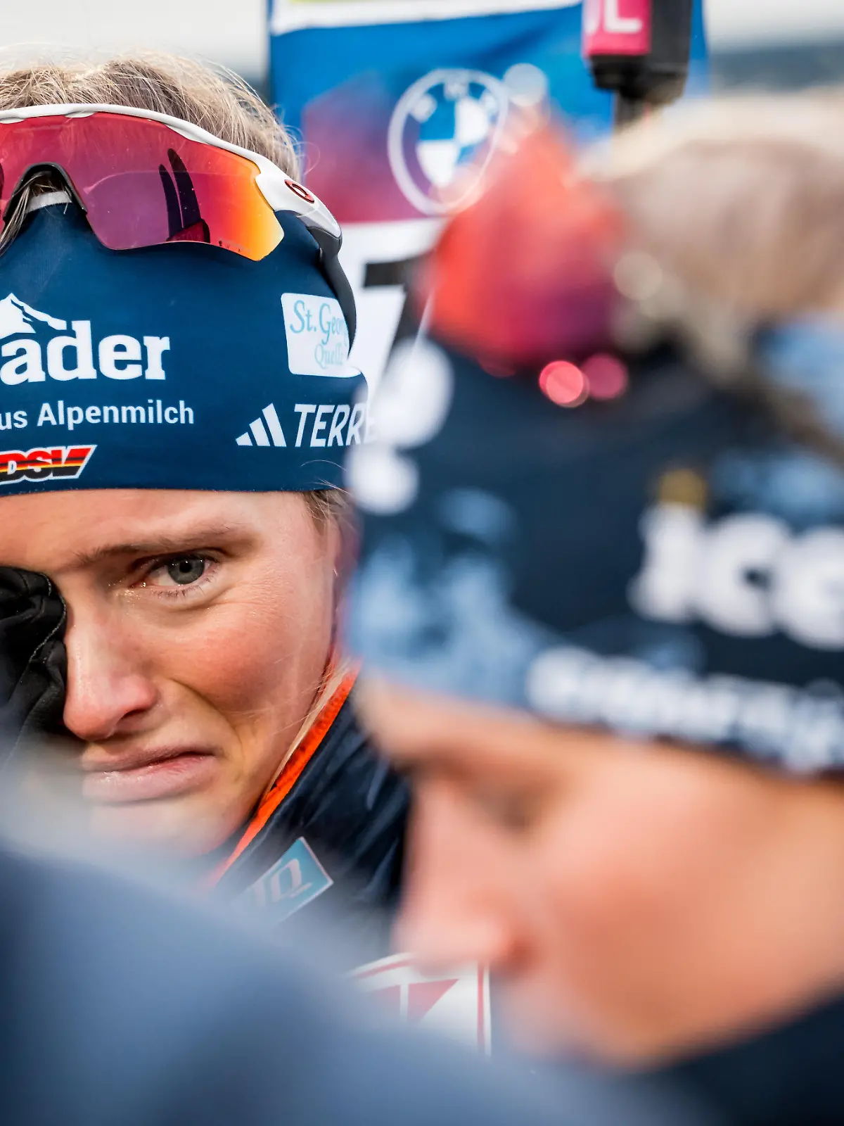 Sad Marlene Fichtner of Germany after the Biathlon World Cup race (mixed doubles relay), Nove Mesto na Morave, Czech Republic, January 24, 2026. (CTK Photo/Jaroslav Svoboda)