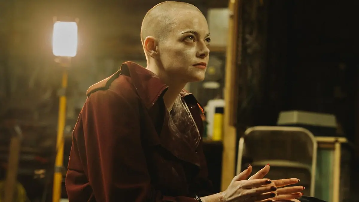 Emma Stone in "Bugonia".