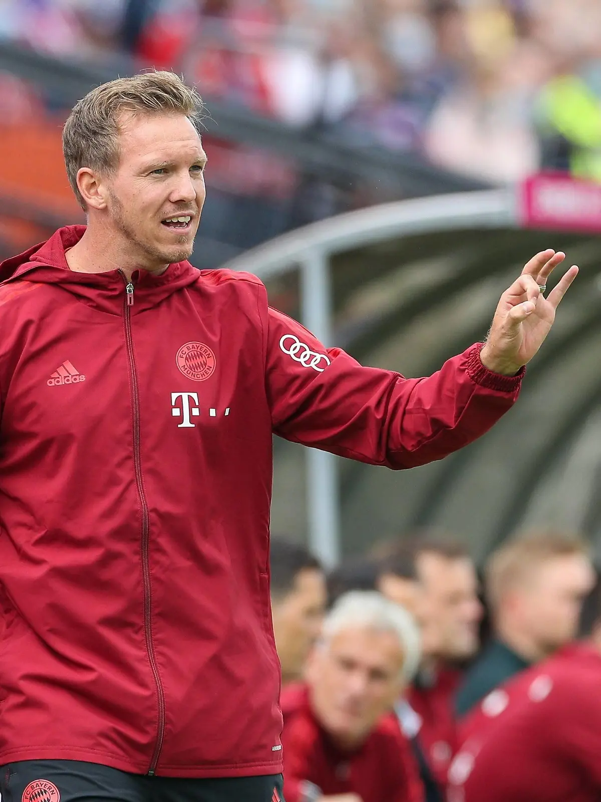 Sport Bilder des Tages Chef-Trainer Julian Nagelsmann FC Bayern Muenchen gibt Anweisungen am Spielfeldrand, FC Bayern Muenchen vs. 1. FC Koeln, Testspiel, 17.07.2021 Villingen-Schwenningen Baden-Wuerttemberg Deutschland *** Head coach Julian Nagelsmann FC Bayern Muenchen gives instructions on the sidelines, FC Bayern Muenchen vs 1 FC Koeln, test match, 17 07 2021 Villingen Schwenningen Baden Wuerttemberg Germany Copyright: xkolbert-press/ChristianxKolbertx