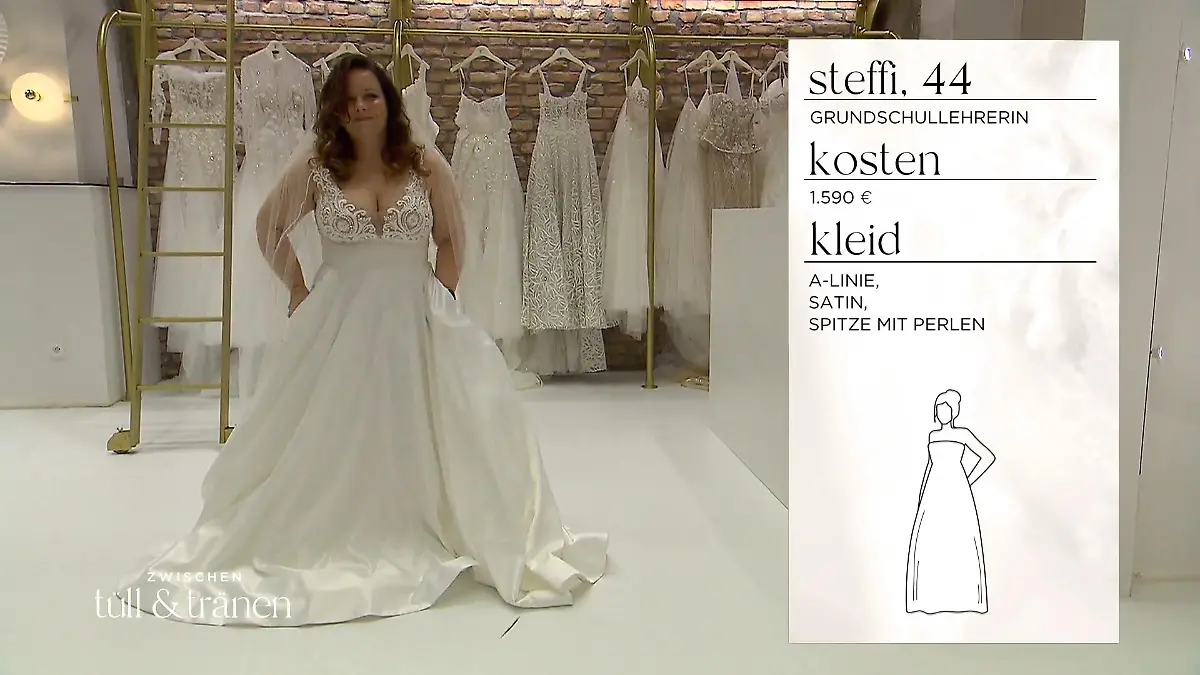 Braut Steffi hat ihr Kleid gefunden Doch eine A-Linie