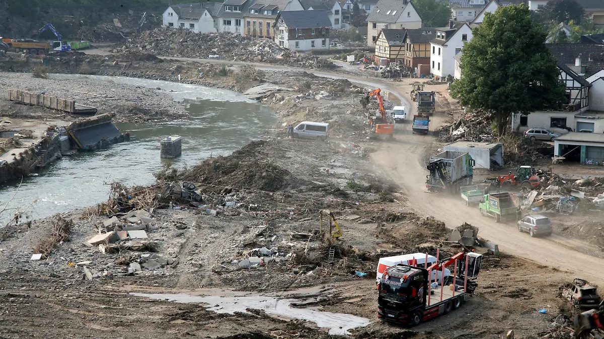 General view following heavy rainfalls in Altenburg, Germany, July 23, 2021. REUTERS/Leon Kuegeler