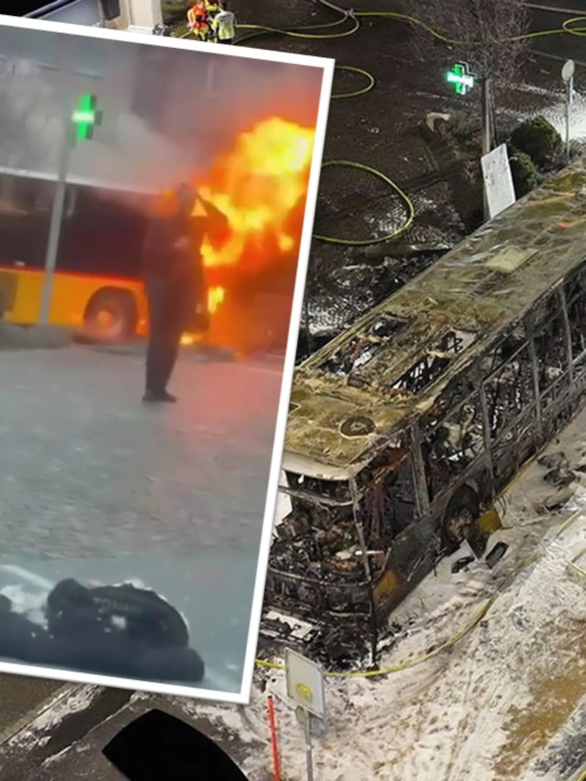 Bild zu: "Schweizer Brandstifter (65) soll vor der Tat überschuldet in Wohnmobil gelebt haben "