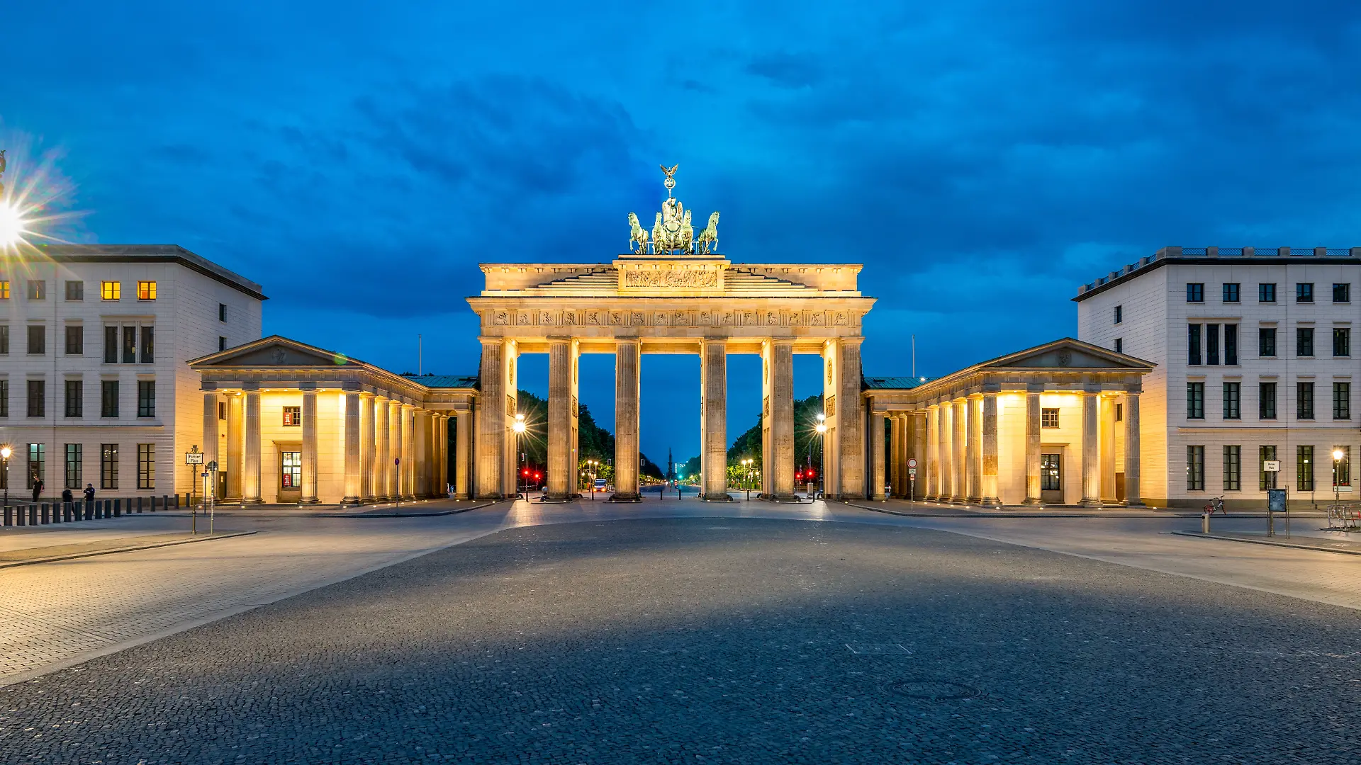 Brandenburger Tor Panorama am Pariser Platz, Berlin, Deutschland