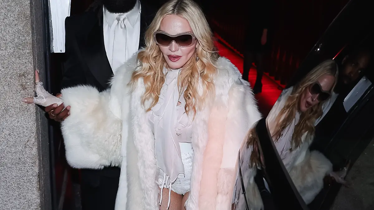 Milan, Italy: Milan, Milan Fashion Week Womenswear Fall/Winter 2026/2027 - Women's Fashion, Fall/Winter 2026/2027 - Dolce & Gabbana Party - Guest Arrivals. Pictured: Madonna (American singer-songwriter and actress) (Credit Image: © Alessandro Bremec/IPA via ZUMA Press