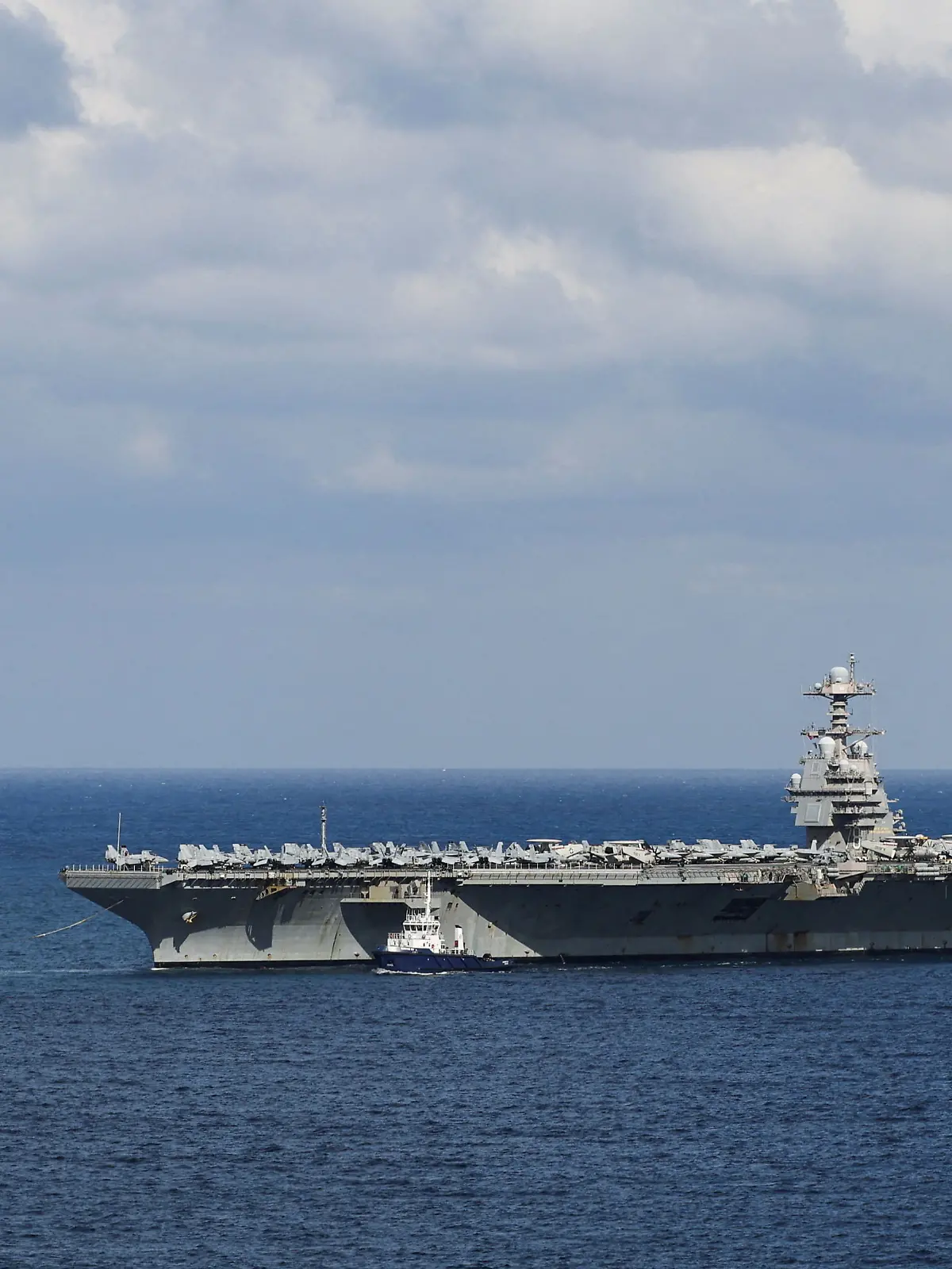 USS Gerald R. Ford aircraft carrier arrives at Souda Bay on the island of Crete, Greece, February 23, 2026. REUTERS/Stelios Misinas     TPX IMAGES OF THE DAY