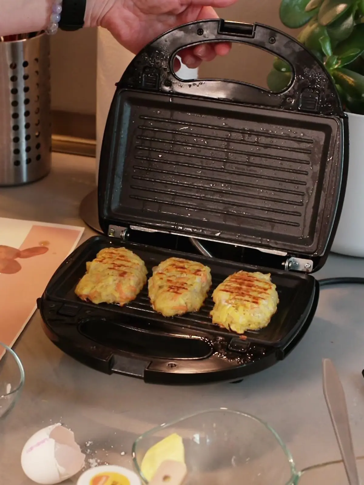 Kartoffelrösti aus dem Sandwichmaker